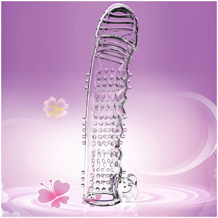 Capa Peniana com Vibração e Textura – Transparente, com Salientes e Motor