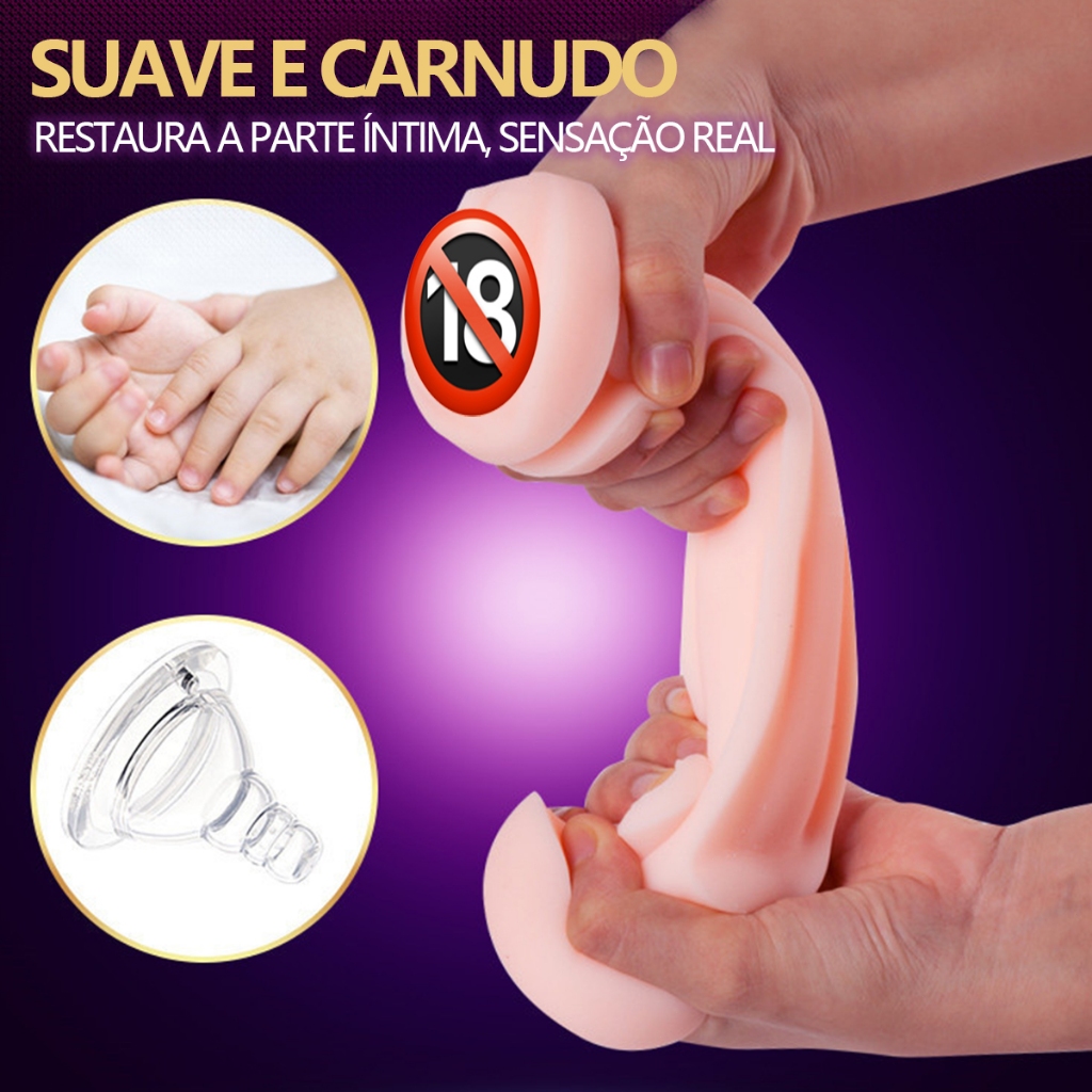 Masturbador Masculino - Estimulação Vaginal Realista - Muro Interno Simulado