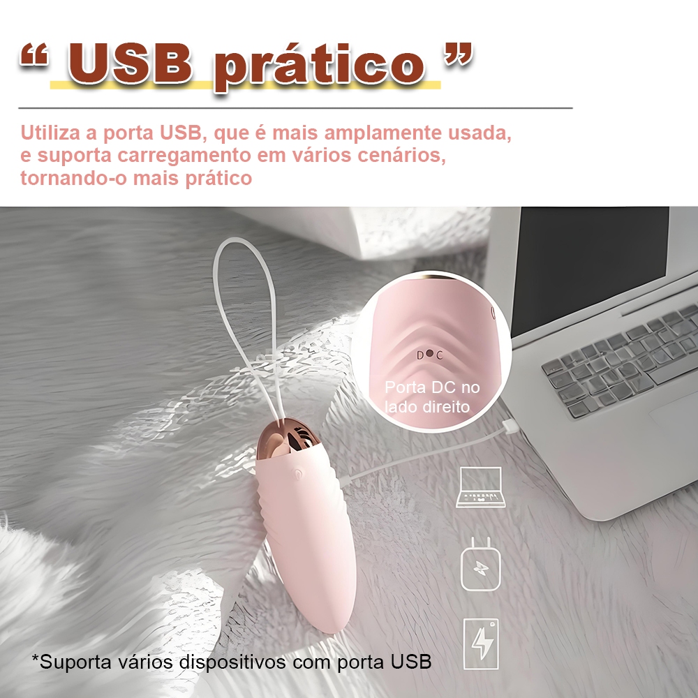 Vibrador Feminino com Controle Remoto Sem Fio | 10 Modos de Vibração | Discreto e Silencioso | Ideal para Iniciantes