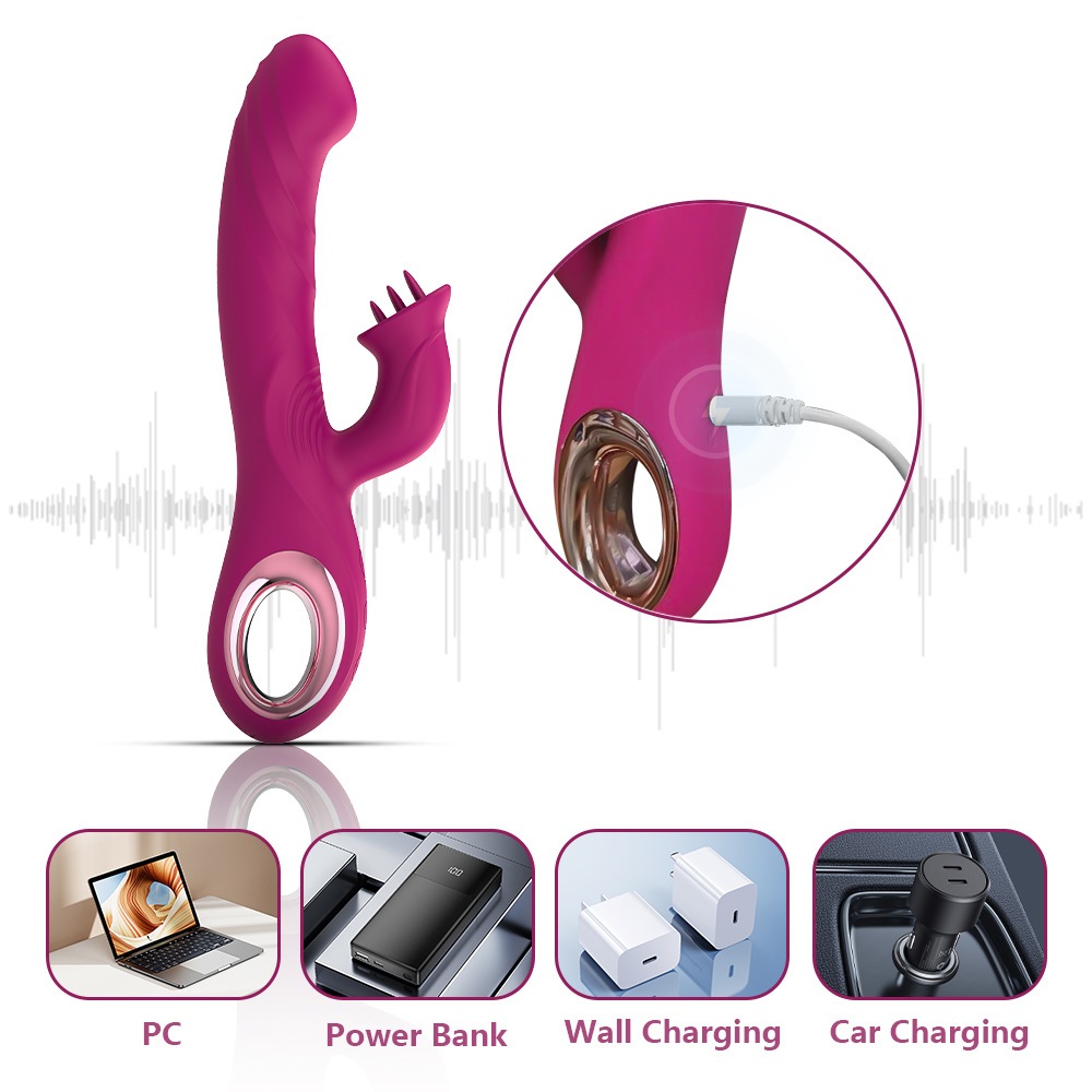 Vibrador Recarregável Potente · 10 Modos Intensos · Estímulo Duplo Ponto G + Clitóris · Puro Prazer
