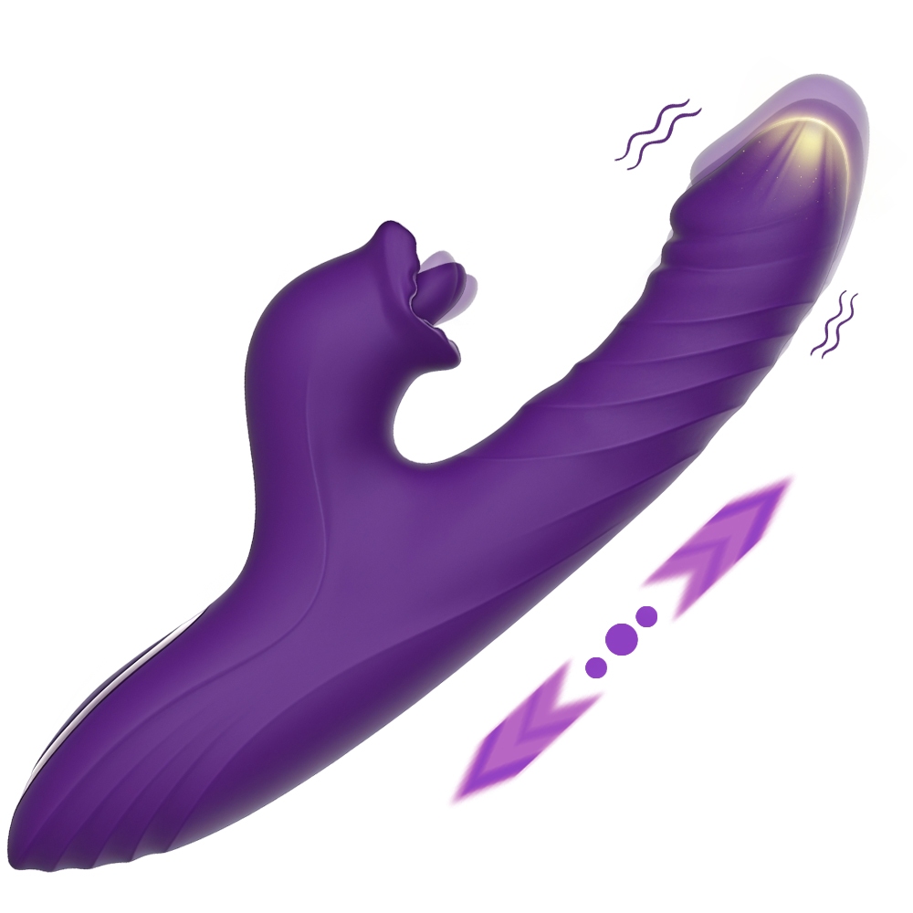 Vibrador Duplo Retrátil · Estímulo de Língua, Clitóris e Ponto G · Sensação Intensa