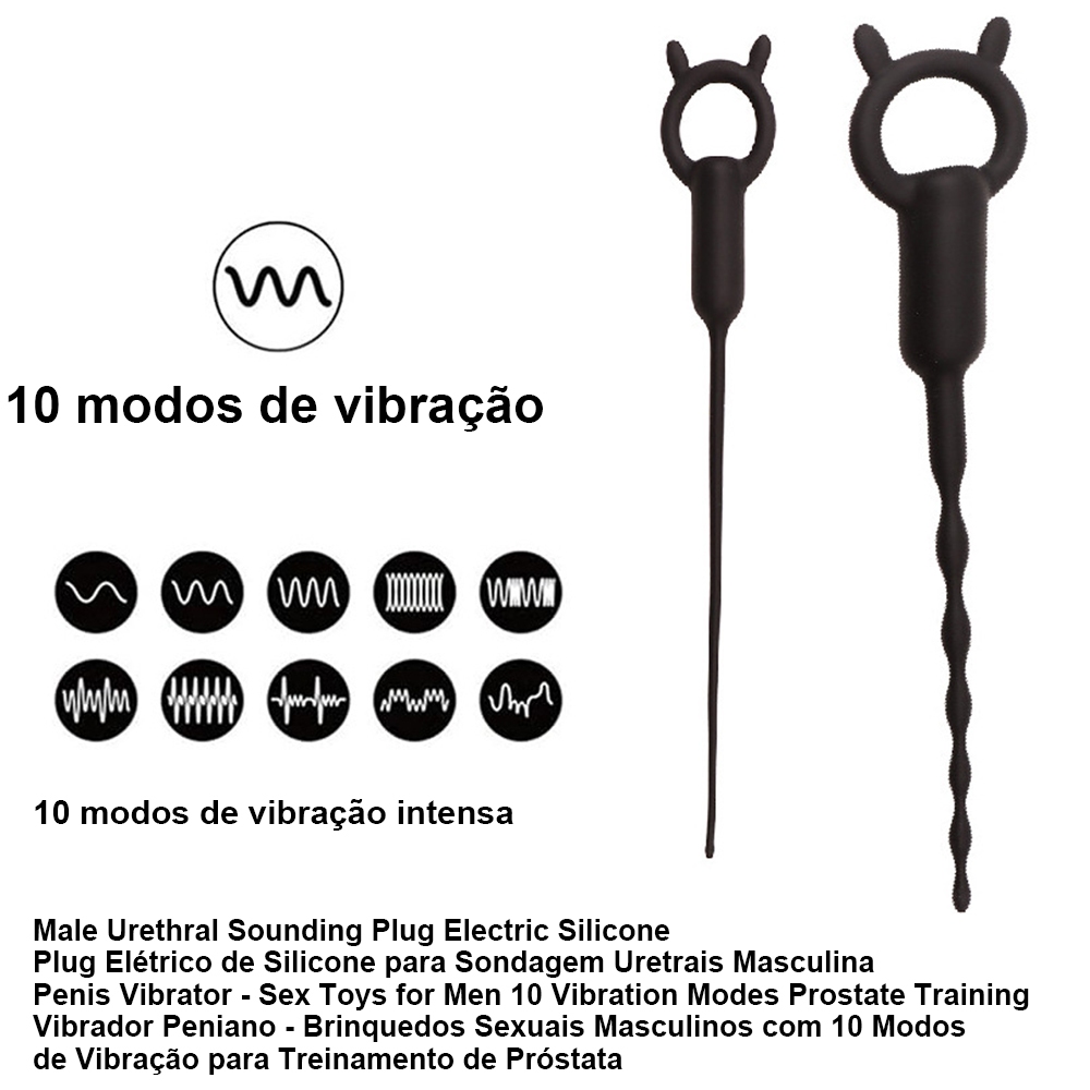 Dilatador Masculino Silicone Flexível · Vibração · Estimulação Interna