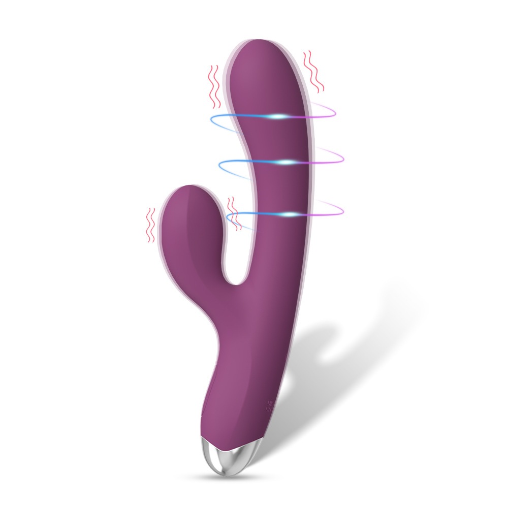 Vibrador Feminino Estimulador de Ponto G Vibrador de cabeça dupla à prova d'água IPX6