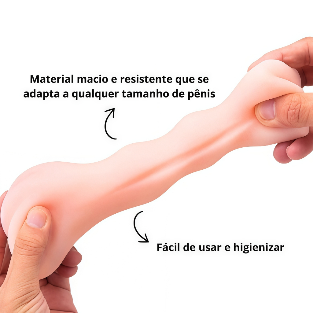 Masturbador Realista TPU Masculino – Portátil e Silencioso