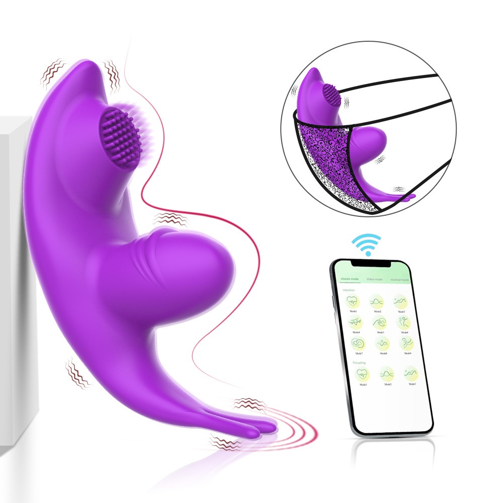 Vibrador de Casal APP Bluetooth Recarregável à Prova D’água Silicone Macio Vibração Forte Silencioso