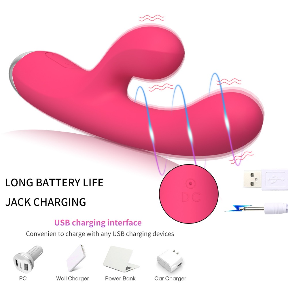 Vibrador Feminino Estimulador de Ponto G Vibrador de cabeça dupla à prova d'água IPX6