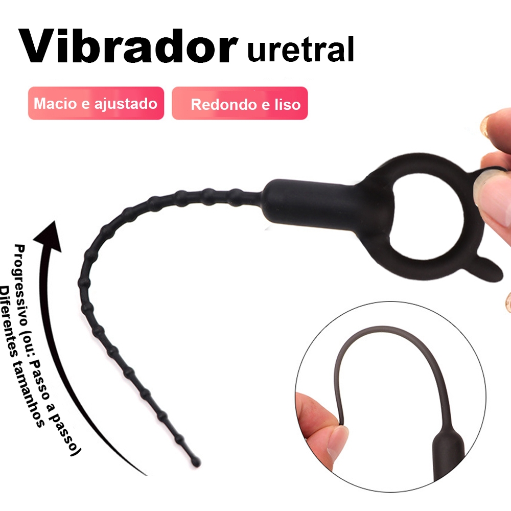 Plug Uretral Masculino Vibratório  Expansão, Estímulo e Sensação Intensa do Pênis