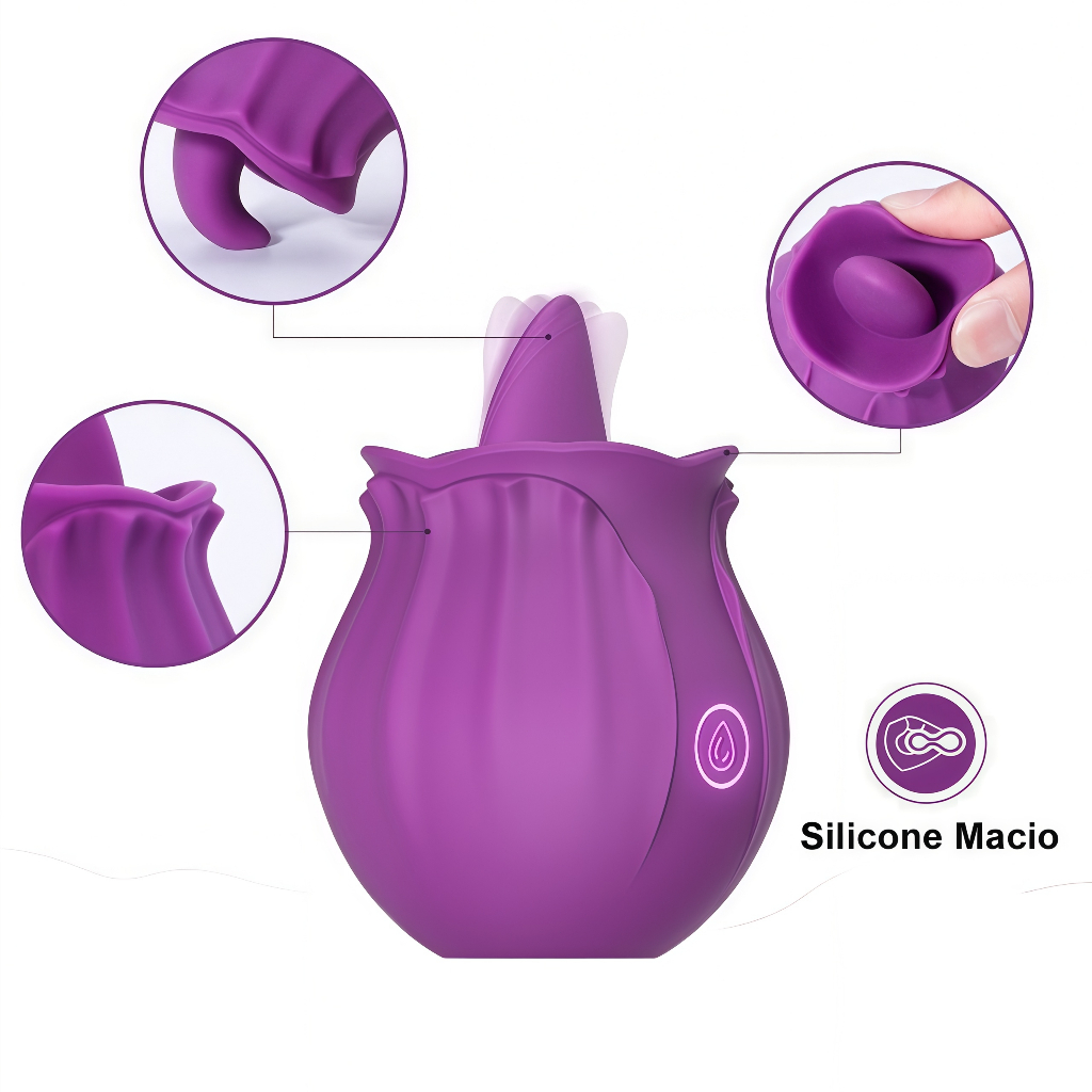 Sugador Língua de Clitóris Recarregável Vibrador Feminino Rosa Estimulador Clitorniano Sex Shop