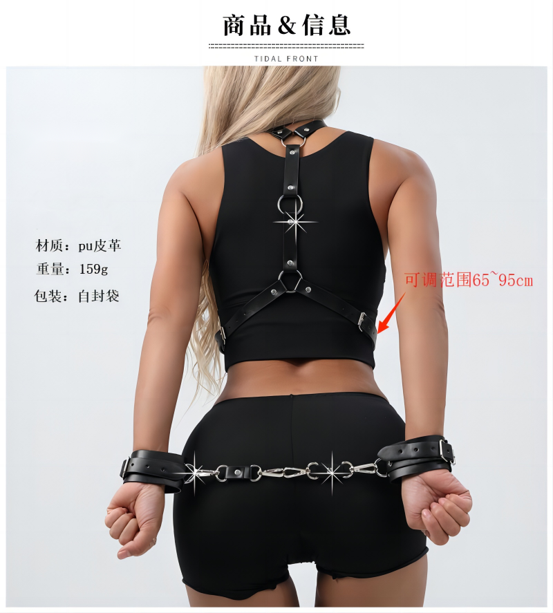 Arnés BDSM com Trava de Pulso