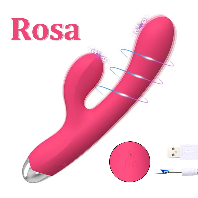Vibrador Feminino Estimulador de Ponto G Vibrador de cabeça dupla à prova d'água IPX6