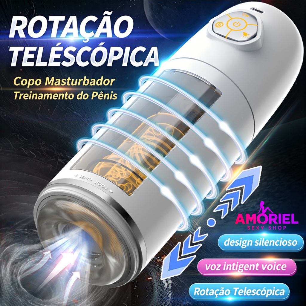 Massageador Masculino Elétrico 360° Rotação · Silencioso · Recarregável · Uso Pessoal