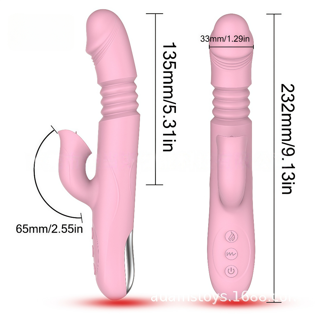 Vibrador Ponto G Luxo função de Telescópico Funciona vai e vem 10 modos de vibração