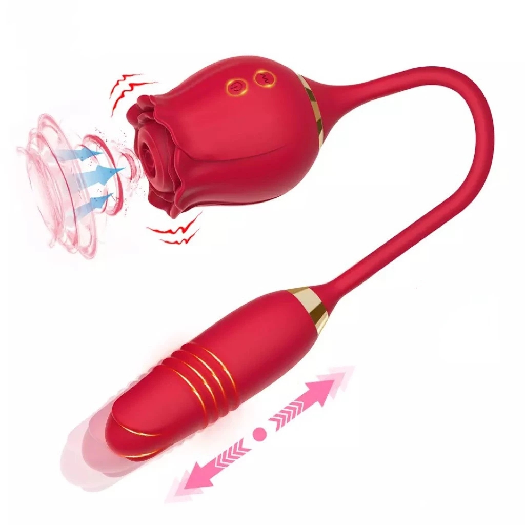 Vibrador Sugador de Clitóris com Função Vai e Vem | 4 em 1: Estímulo Clitóris, mamilos, Vagina e Anal | Recarregável USB