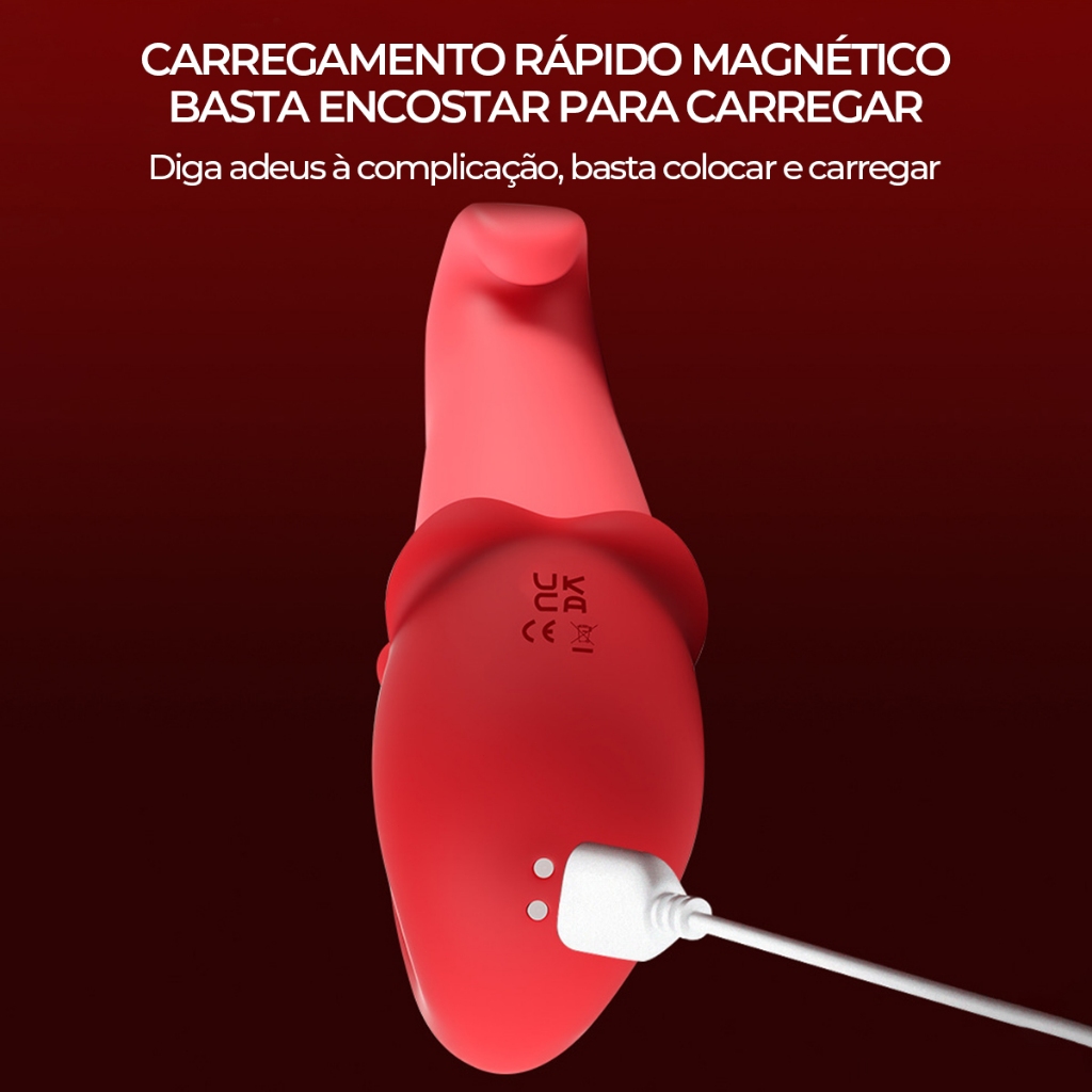 Vibrador Feminino Língua Artificial, Dupla Vibração, Silencioso, Recarregável USB, Envio Discreto