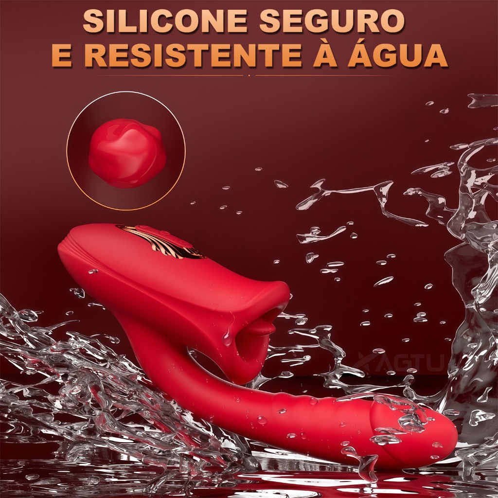 Vibrador Recarregável - 10 Modos, Estímulo G-Spot e Clitóris, Silicone Aveludado, À Prova D'Água