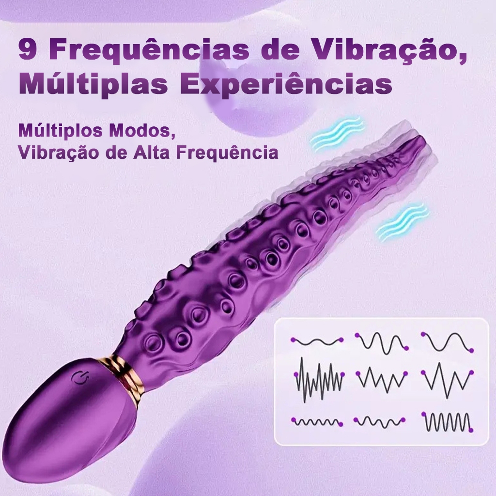 Vibrador Tentáculo 2 Em 1 Equilíbrio E Vibração · Silício Suave Poderoso Discreto Sexyshop