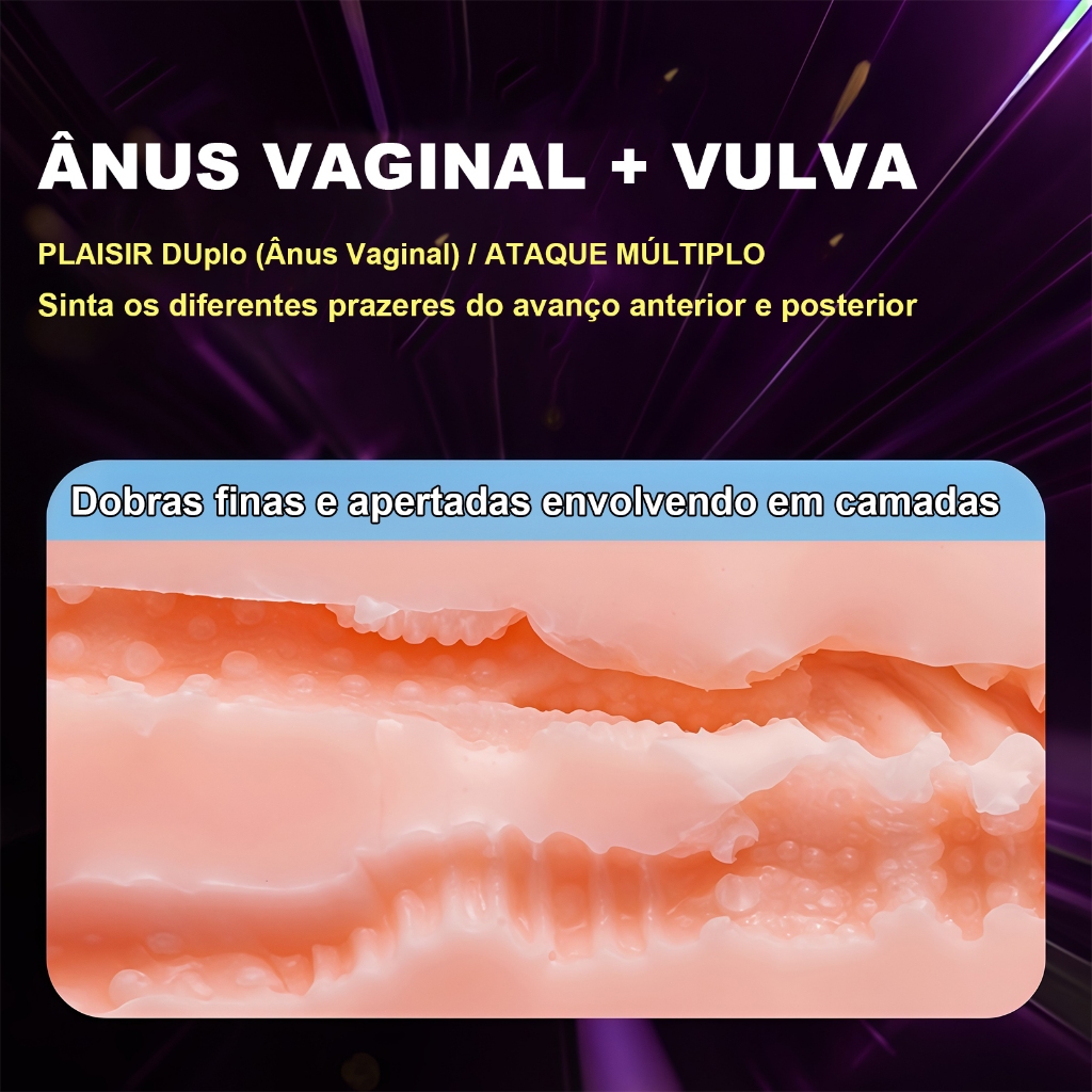 Masturbador Masculino com Textura Realista | Sensação Natural Intensa | Envio 100% Confidencial