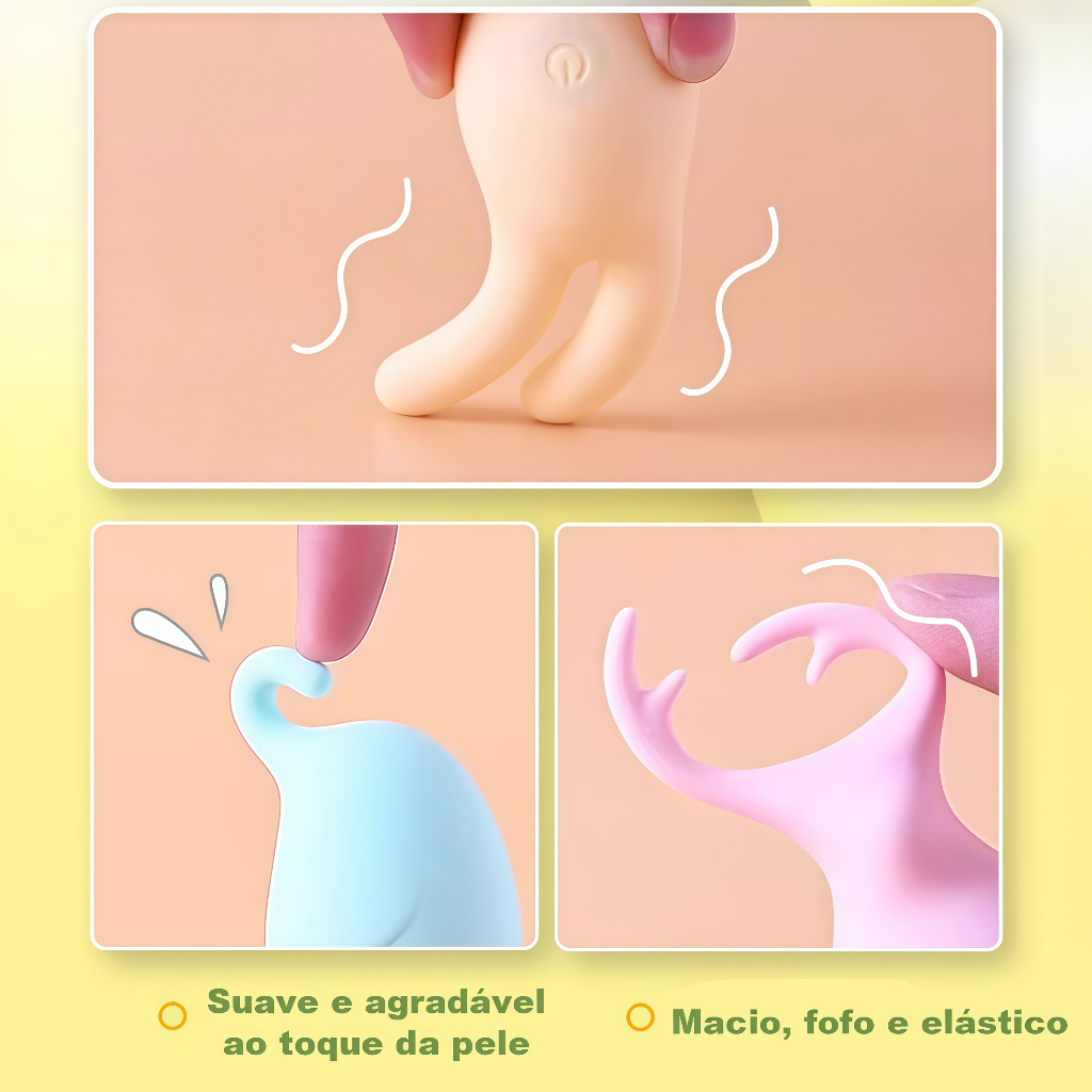 Vibrador Discreto em Formato de Animal · 10 Modos · USB · Silicone Macio · Silencioso e Portátil