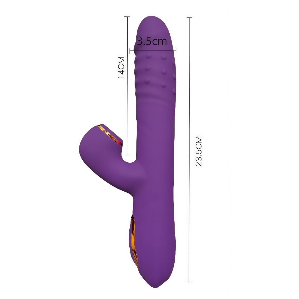 Vibrador Recarregável com 10 Modos Intensos · Estímulo Duplo G-Spot e Clitóris · Rotativo e Retrátil