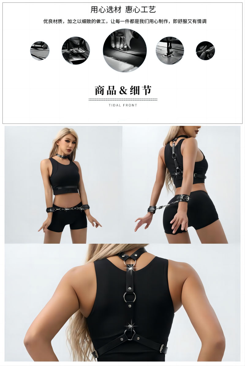 Arnés BDSM com Trava de Pulso