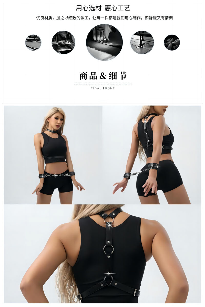 Arnés BDSM com Trava de Pulso