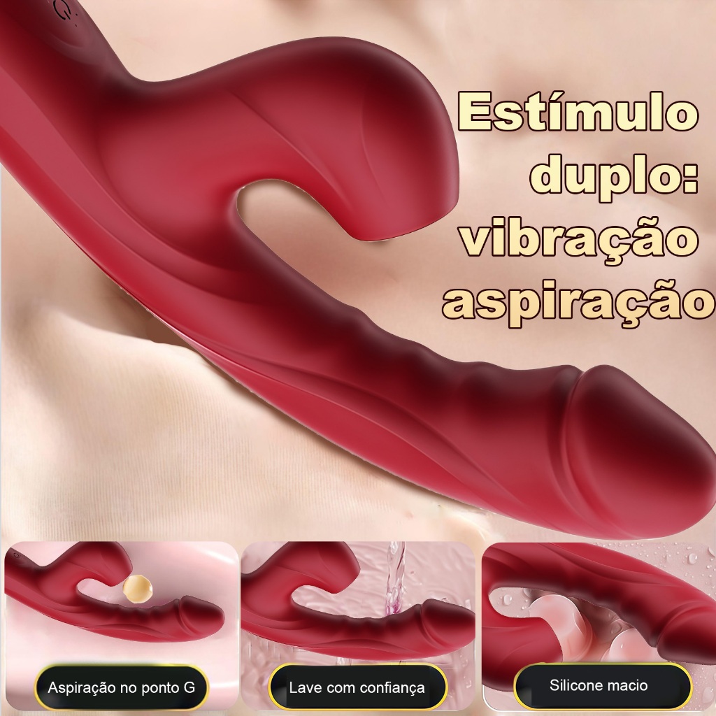 Vibrador Dupla Vibração Ponto G | Massageador Realista Modos Diversos Feminino