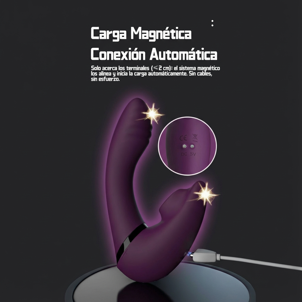 Vibrador recarregável estimulador de clitóris chupador G spot oral vaginal