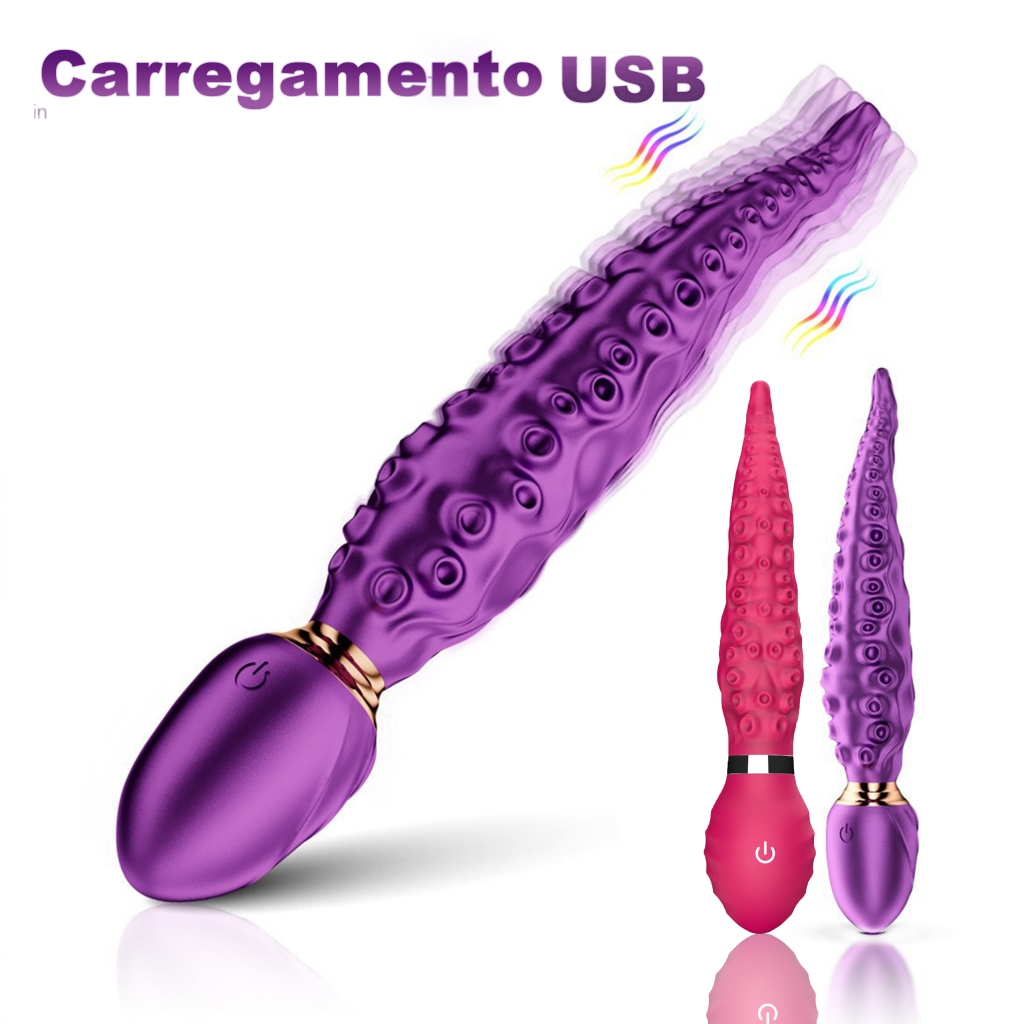 Vibrador Tentáculo 2 Em 1 Equilíbrio E Vibração · Silício Suave Poderoso Discreto Sexyshop