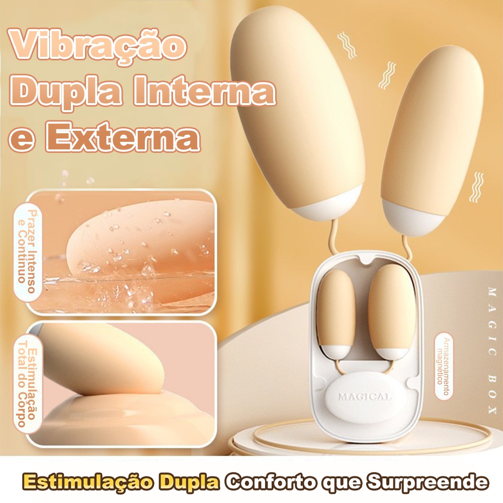 Vibrador Duplo 2 em 1 – Sucção + Vibração, 12 Modos, USB-C, Silencioso, 2 Cores
