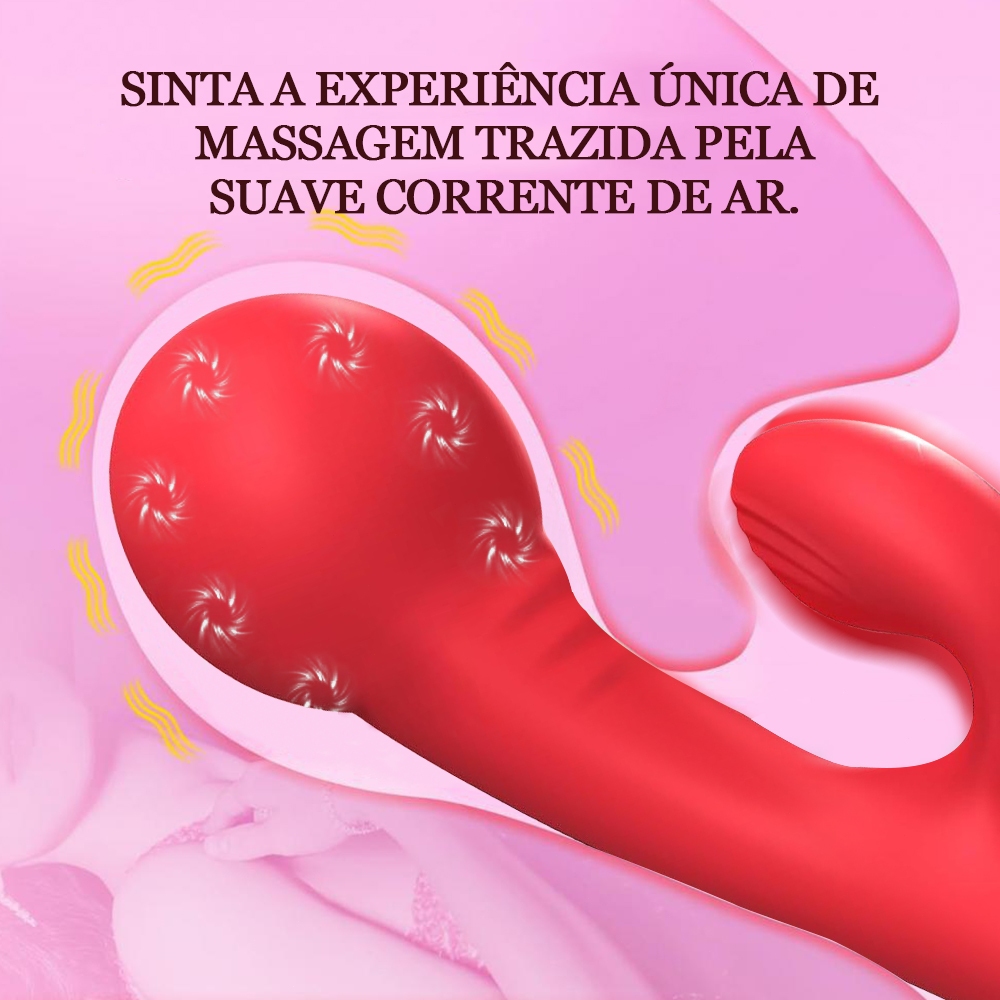 Vibrador Inflável Feminino – 10 Modos Potentes, Expansão Ajustável e Prazer Intenso