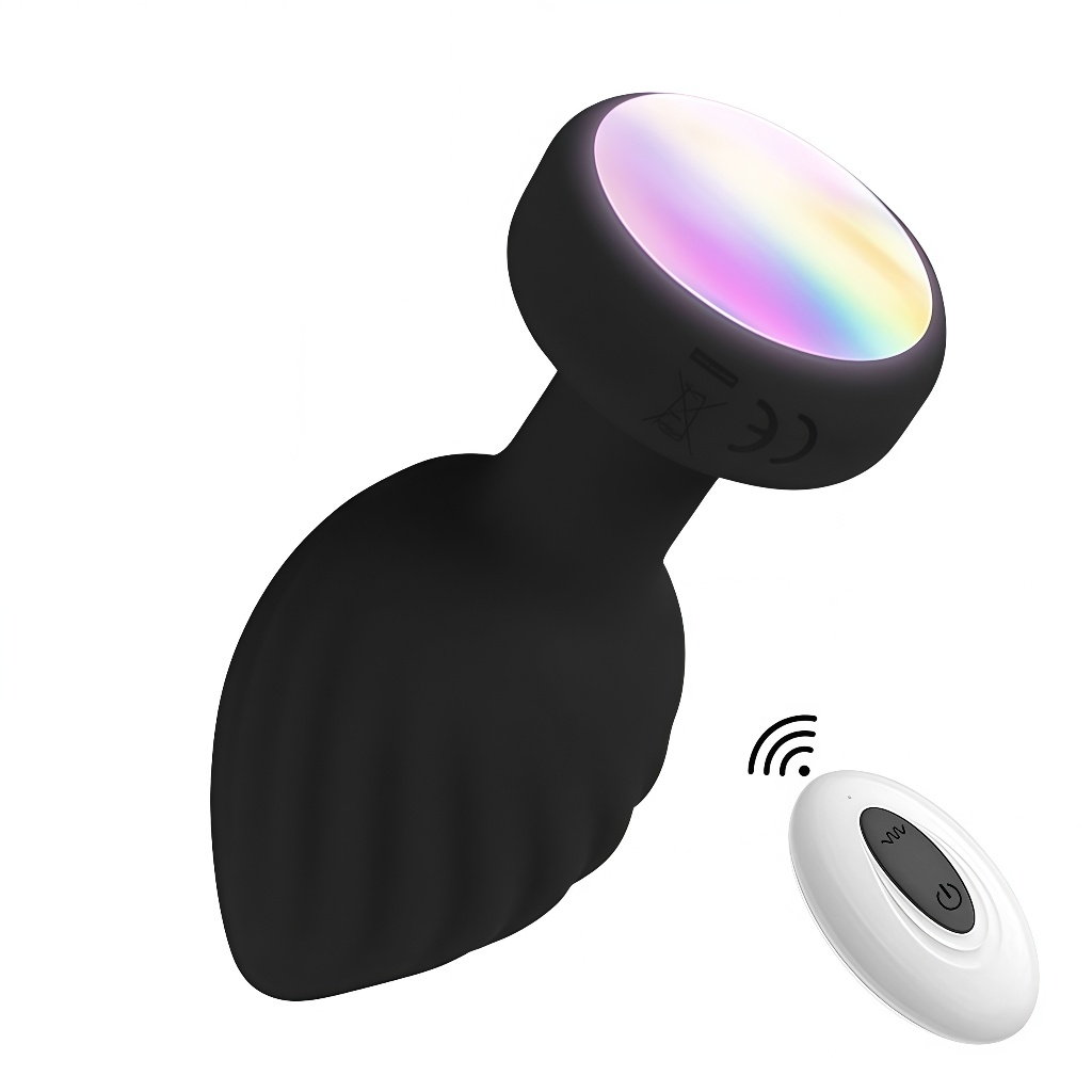 Plug Anal Vibrador com APP · Controle Bluetooth + Controle Remoto · Silicone Macio · 9 Modos · USB