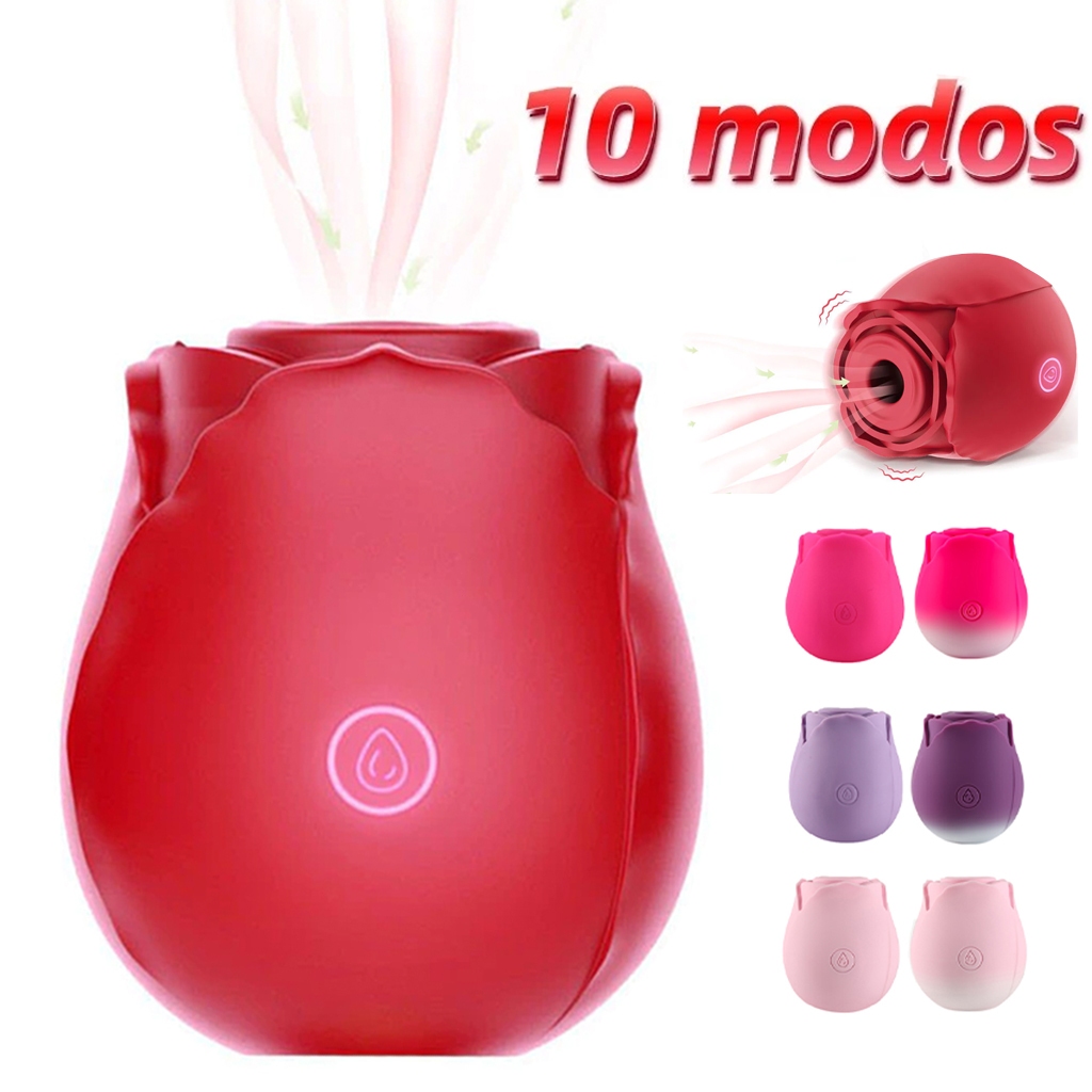 Vibrador Sugador de Clitóris 10 modos de sucção Várias cores
