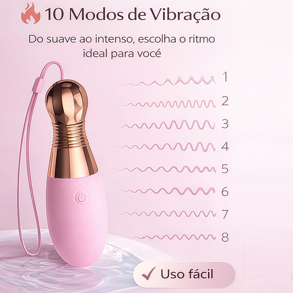 Mini Vibrador Bullet 10 Modos · Silencioso · Discreto · Portátil · Toque Suave · Uso Fácil