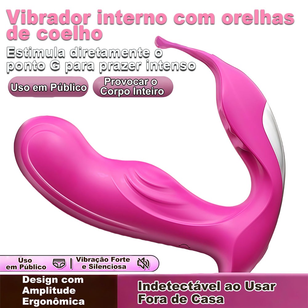 Vibrador Feminino Ponto G Recarregável com Controle Remoto via App, Vibração Forte Silenciosa