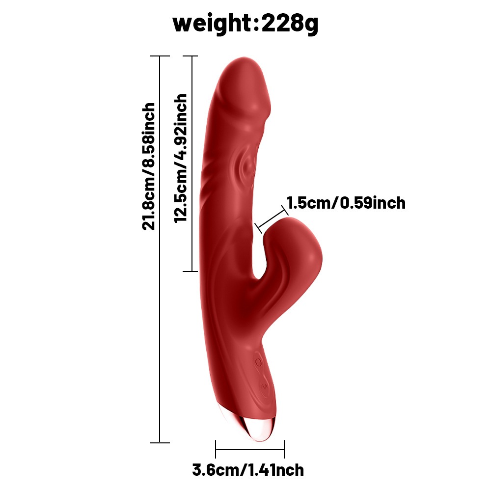 Vibrador Retrátil 3 em 1 Recarregável Sucção + Vibração Multimodo Silicone Macio