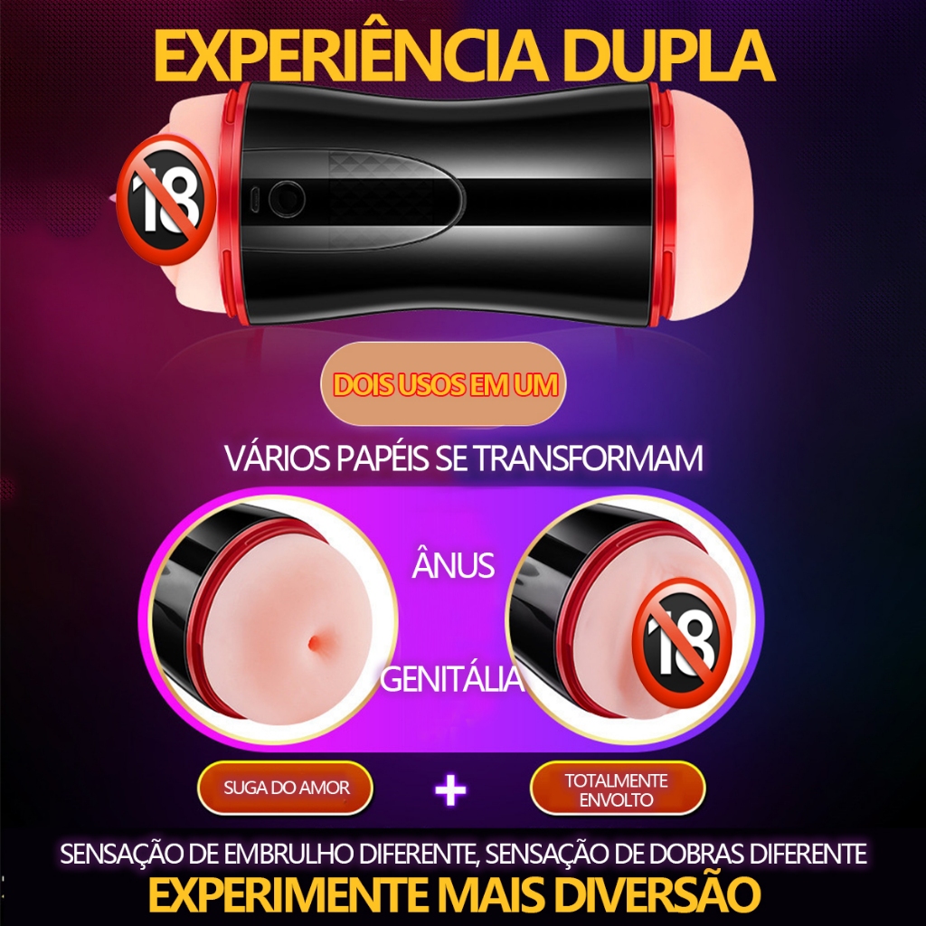 Masturbador Masculino - Estimulação Vaginal Realista - Muro Interno Simulado