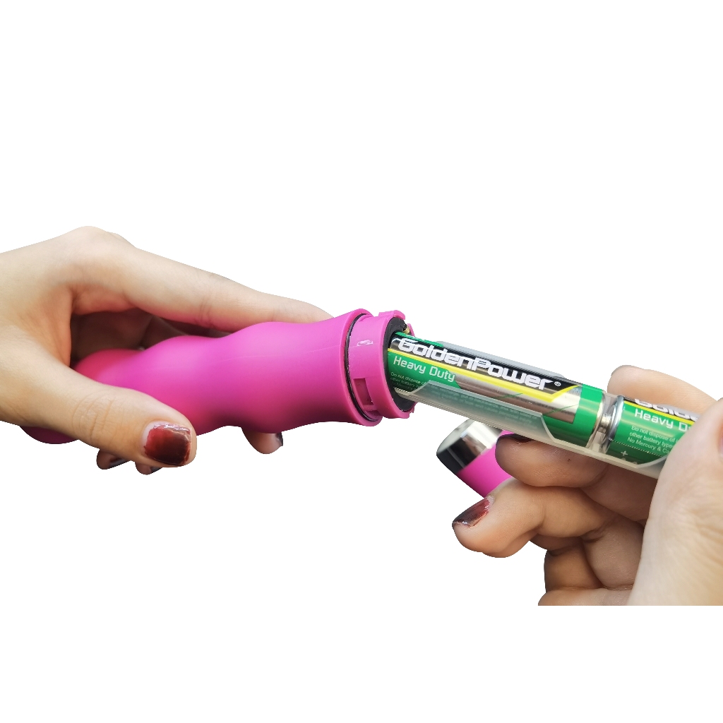 Vibrador Clitoriano Vaginal Penetração Ponto G Com Alça Metalizada Vazada Com Curvatura Bateria