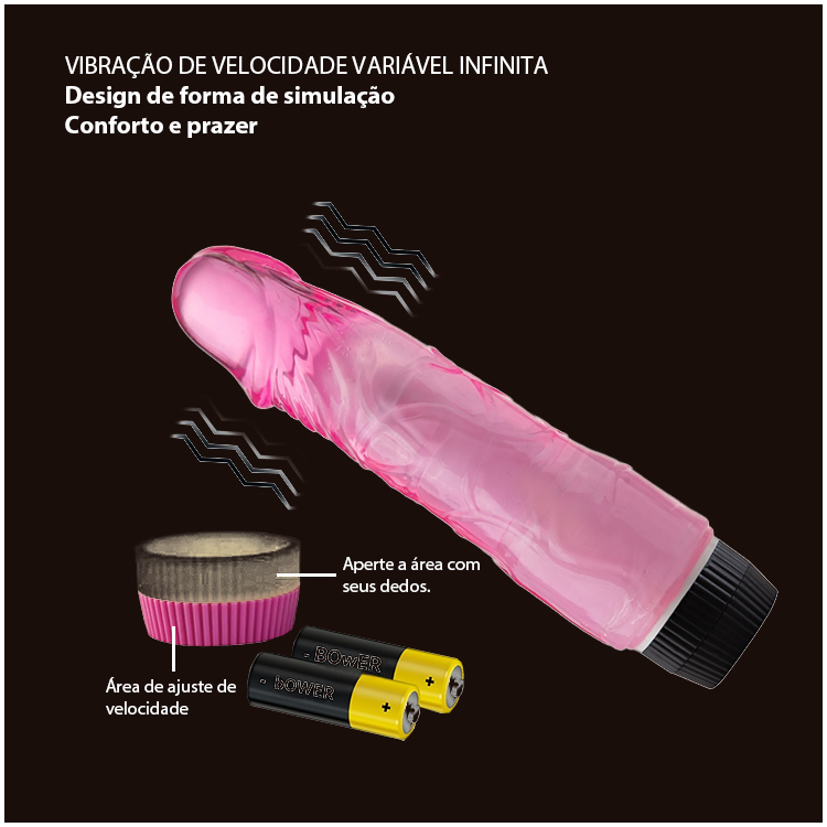 Vibrador Realístico com Vibração Ajustável
