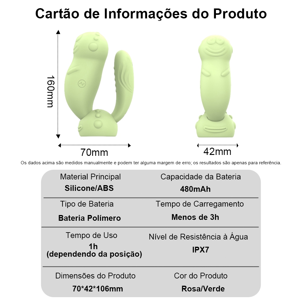 Vibrador Bluetooth Sem Fio – Controle no Celular, 9 Modos de Vibração, Uso com Calcinha