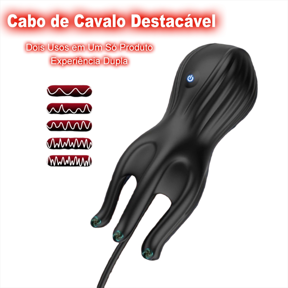 Vibrador Masculino com APP 9 Vibrações Intensas • Estímulo Profundo • Silicone Macio