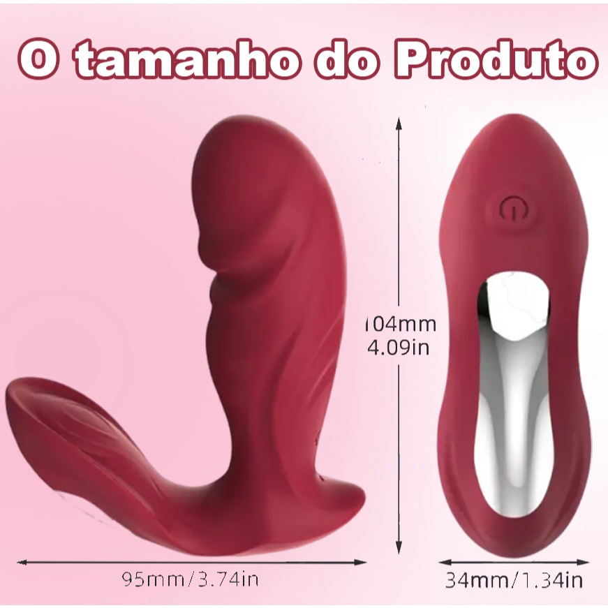 Vibrador Feminino Discreto com Controle APP · Vibração Potente & Silencioso · 10 Modos de Vibração