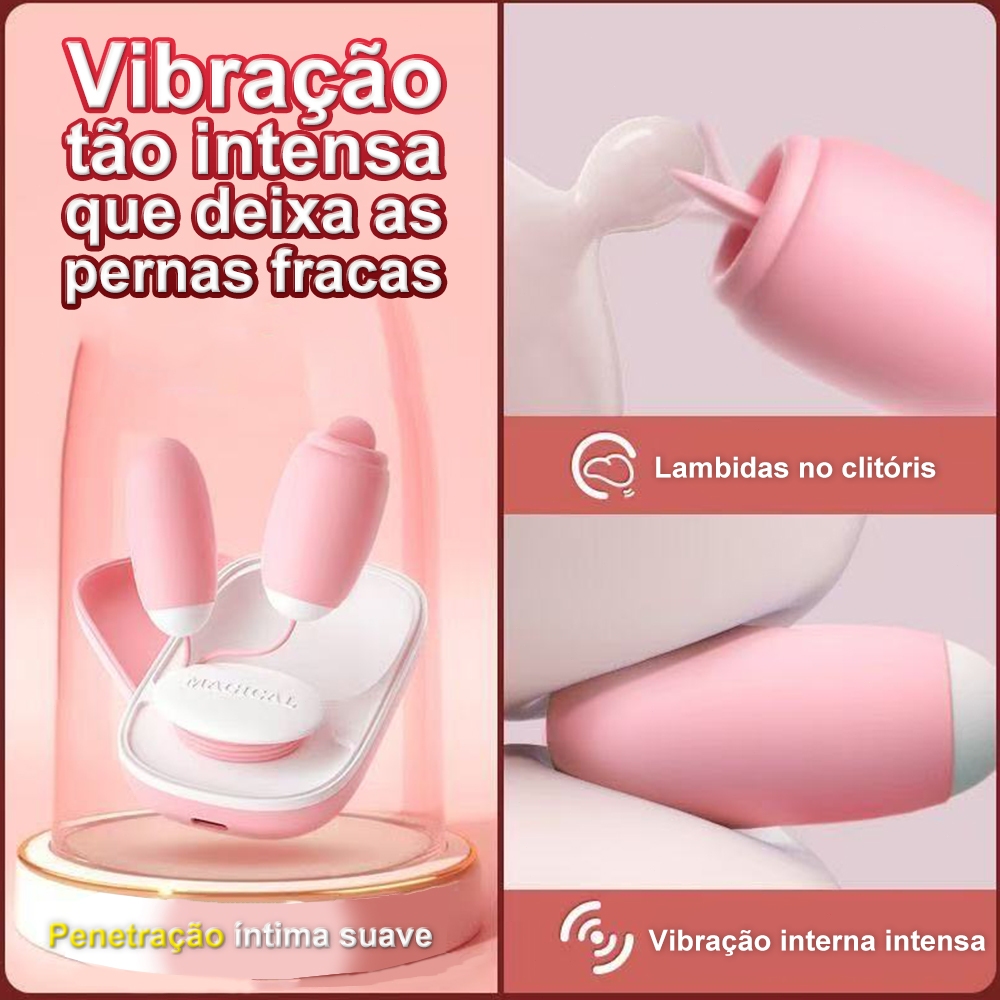 Vibrador Duplo 2 em 1 Sucção + Vibração 12 ModosUSB Silencioso Estimulador Clitoriano,razer Feminino