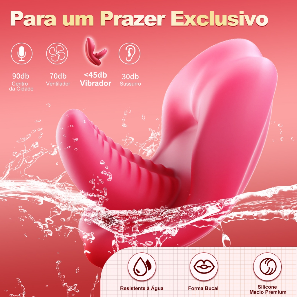 Vibrador de Calcinha Oculto Bluetooth · Duplo Motor Forte · APP Controle Remoto · 9 Modos · Rosa Recarregável Sex Shop