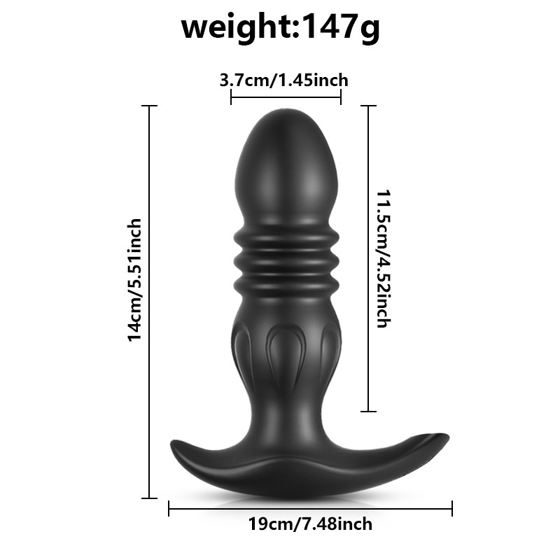 Plug Anal Telescópico para Masculino Recarregável Vibrador anal com 10 modos