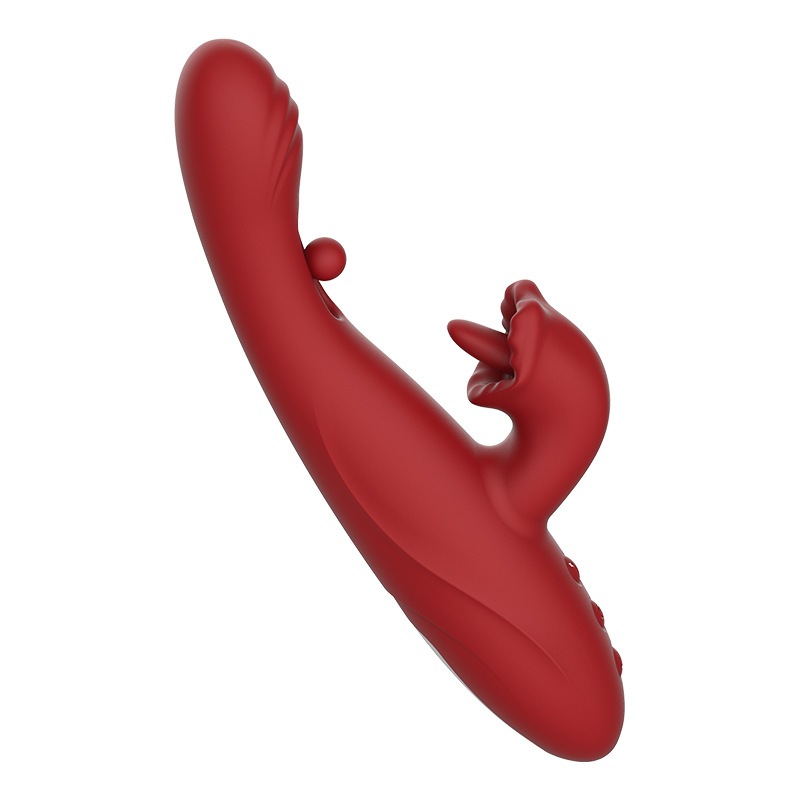 Vibrador Feminino 3 em 1 Ponto G Clitóris Língua Vibratória 10 Modos Recarregável