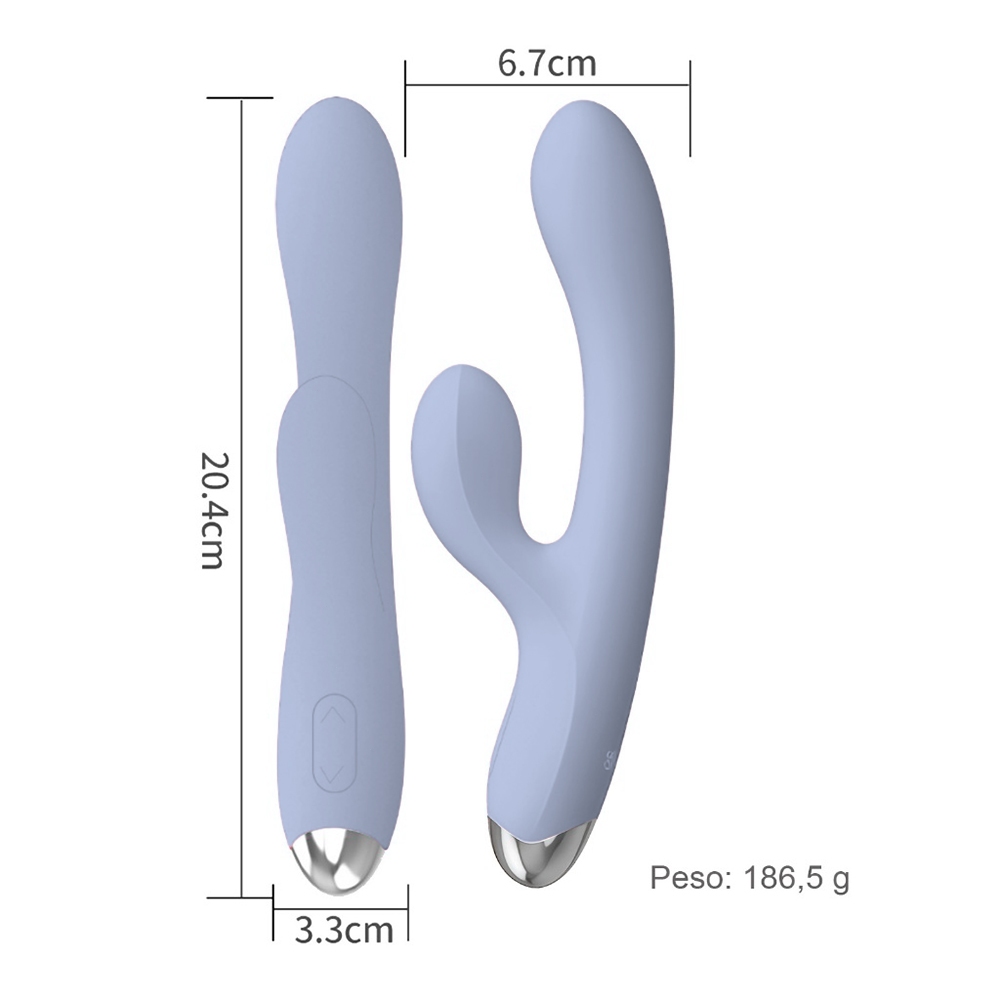 Vibrador Duplo G-Spot Quente – 10 Modos Intensos, Vibração Poderosa para Prazer Explosivo a Dois