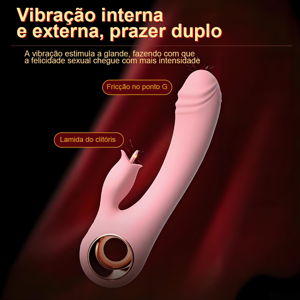 Vibrador G-Spot Recarregável com Estimulador de Clitóris – 10 Modos de Vibração