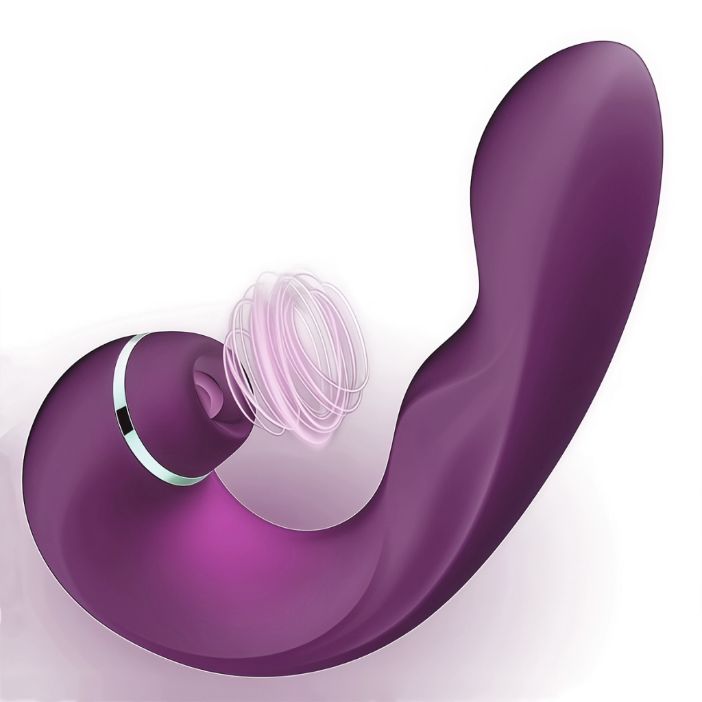 Vibrador e Estimulador Recarregável 3 em 1 para Clitóris/Vagina/Ponto G com Sucção Potente