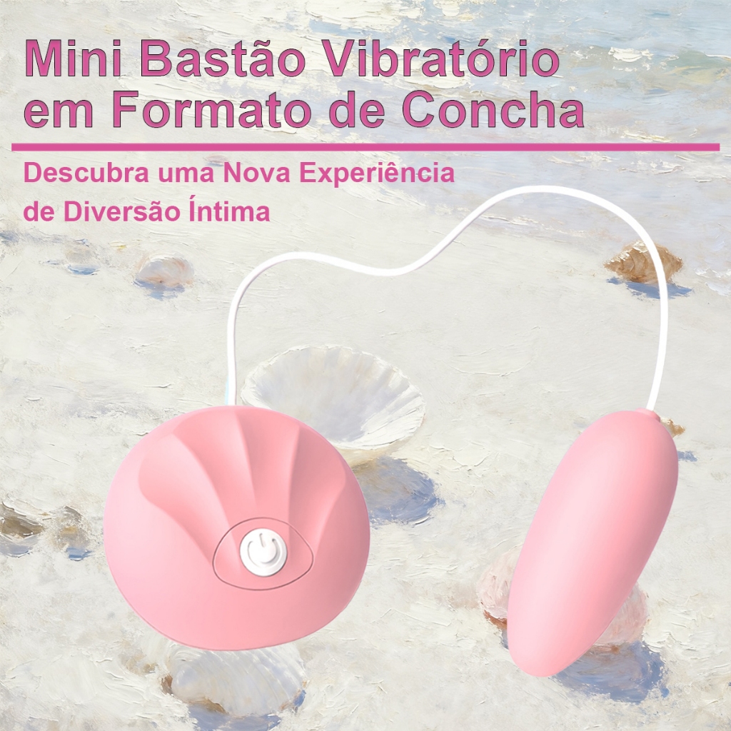 Mini Vibrador em Forma de Concha · Portátil · Silencioso · Vários Modos