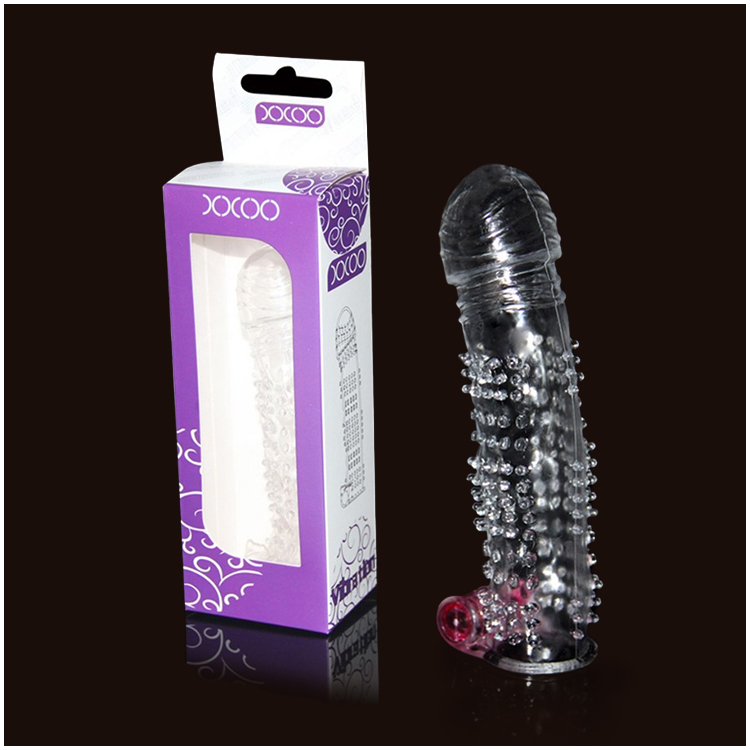 Capa Peniana com Vibração e Textura – Transparente, com Salientes e Motor